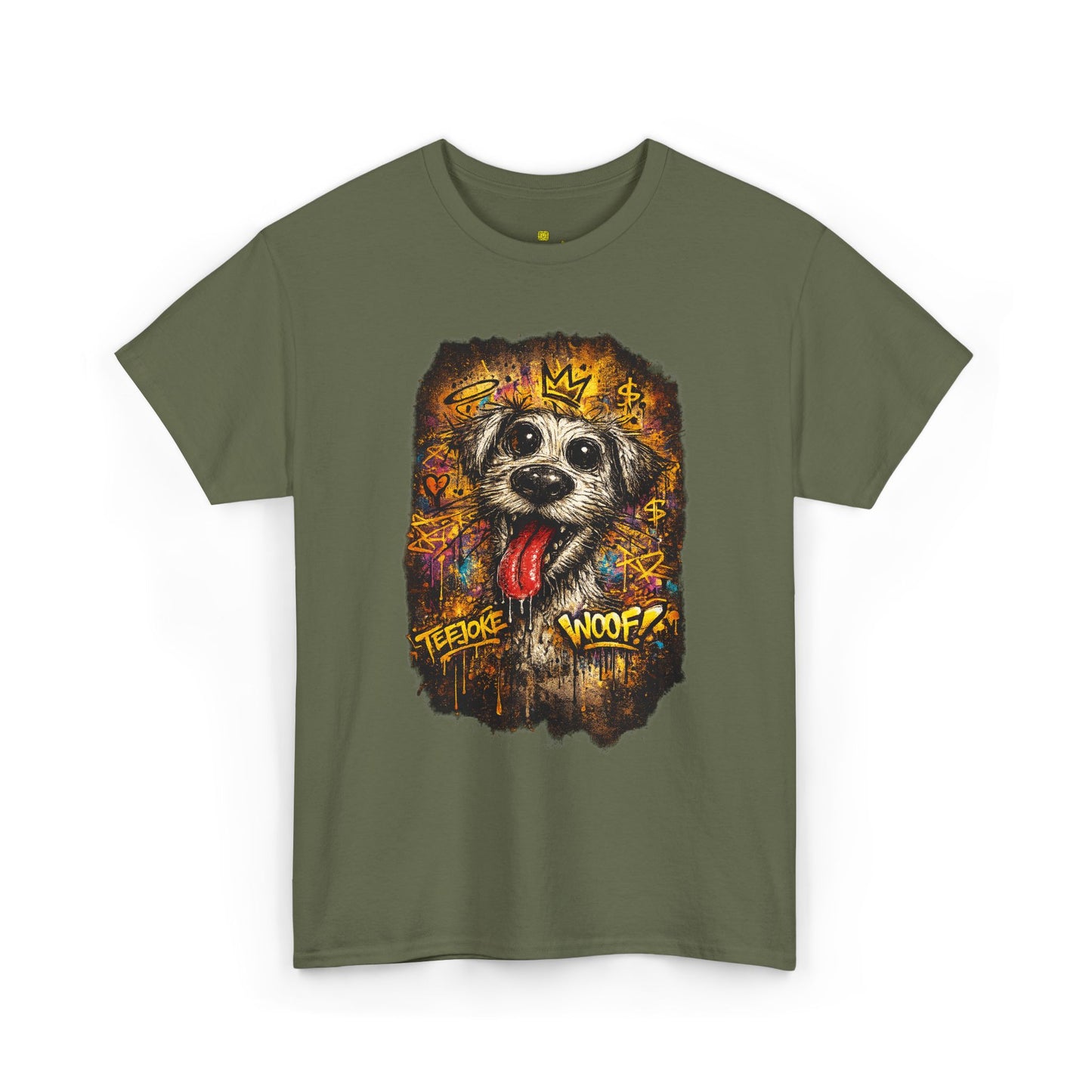 Camiseta TeeJoke® – Street Art Chaos Dog