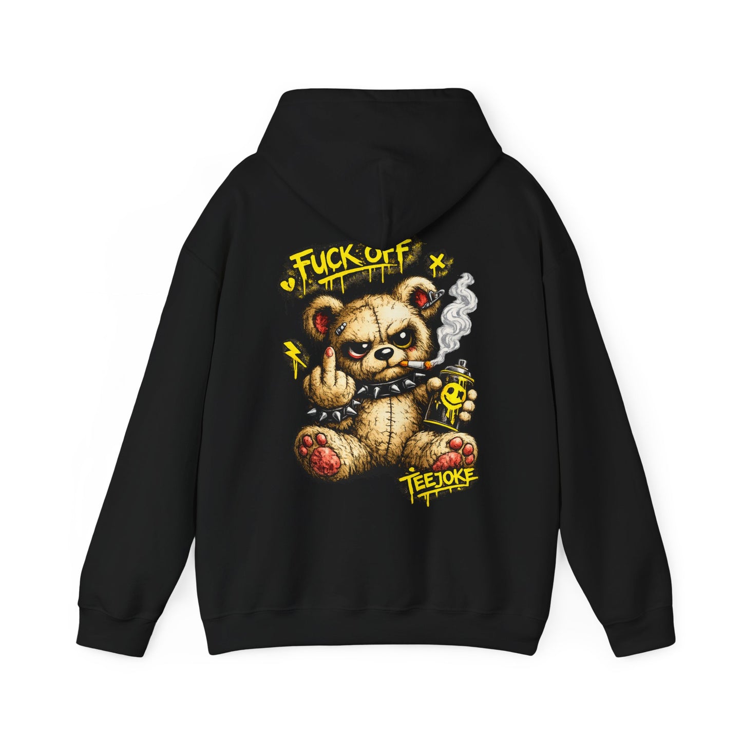 Sudadera TeeJoke “Fuck Off Teddy” – Street Rebel Hoodie