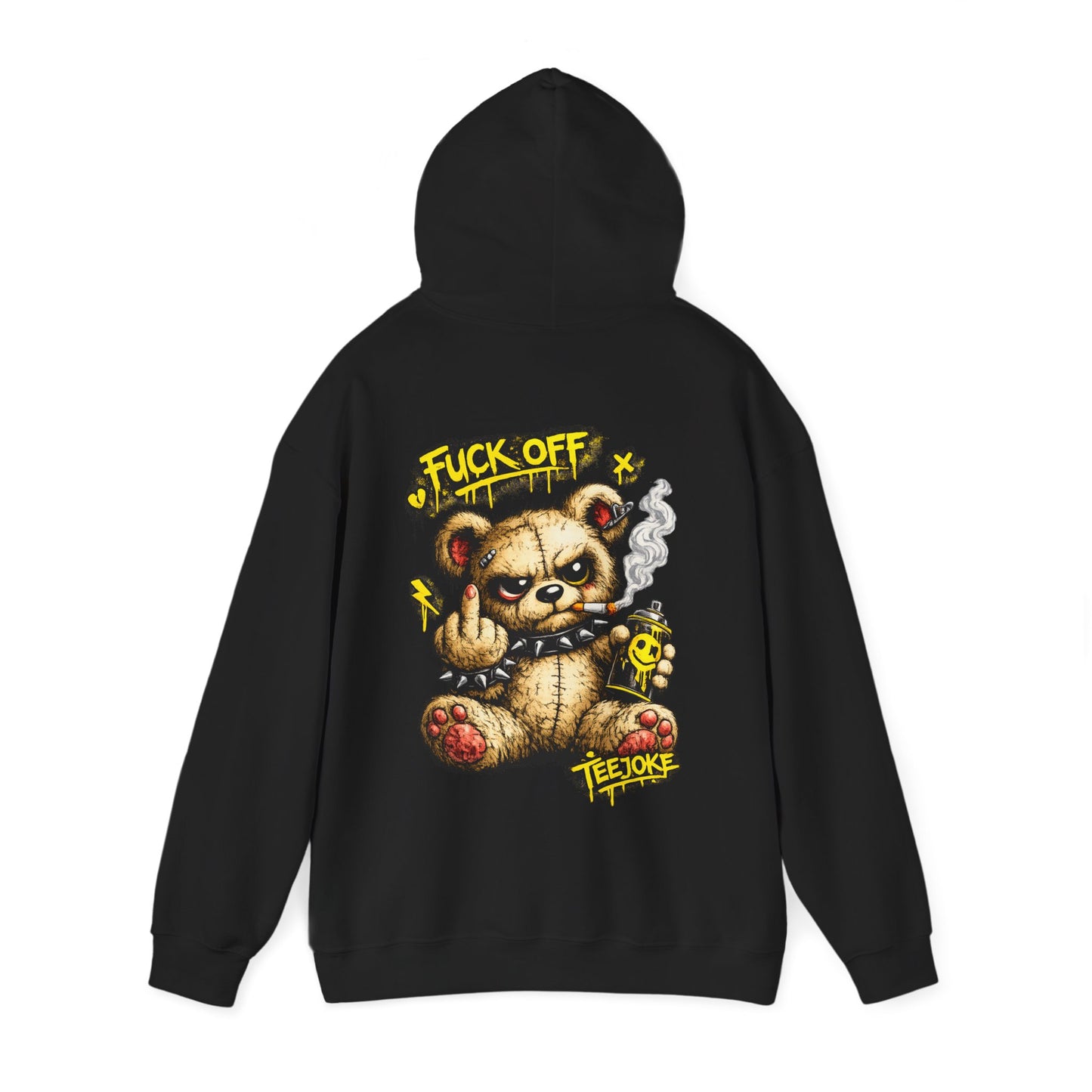 Sudadera TeeJoke “Fuck Off Teddy” – Street Rebel Hoodie