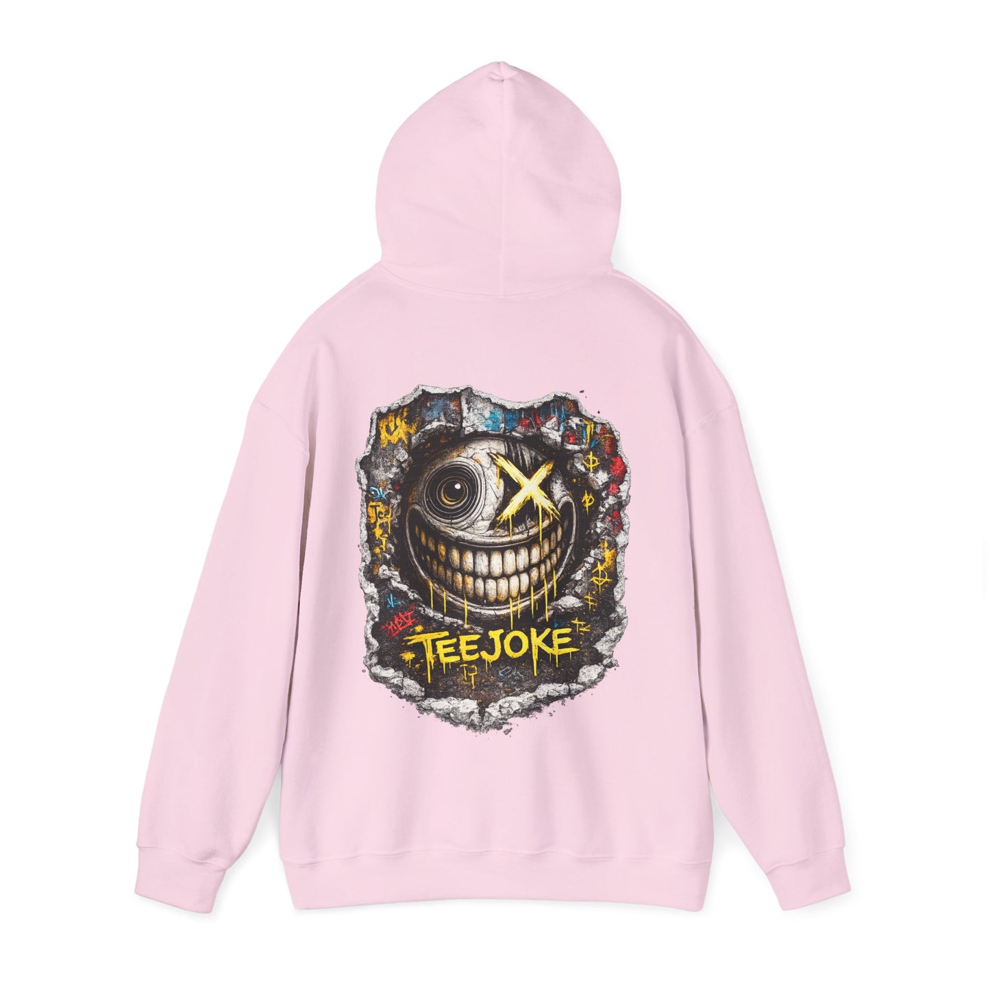 Sudadera TeeJoke “Broken Smile” – Street Art Chaos Hoodie