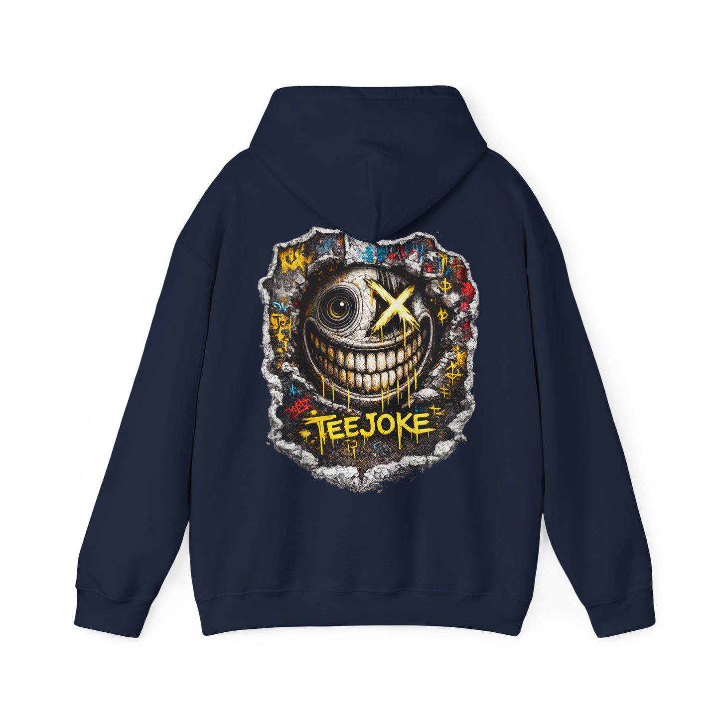 Sudadera TeeJoke “Broken Smile” – Street Art Chaos Hoodie
