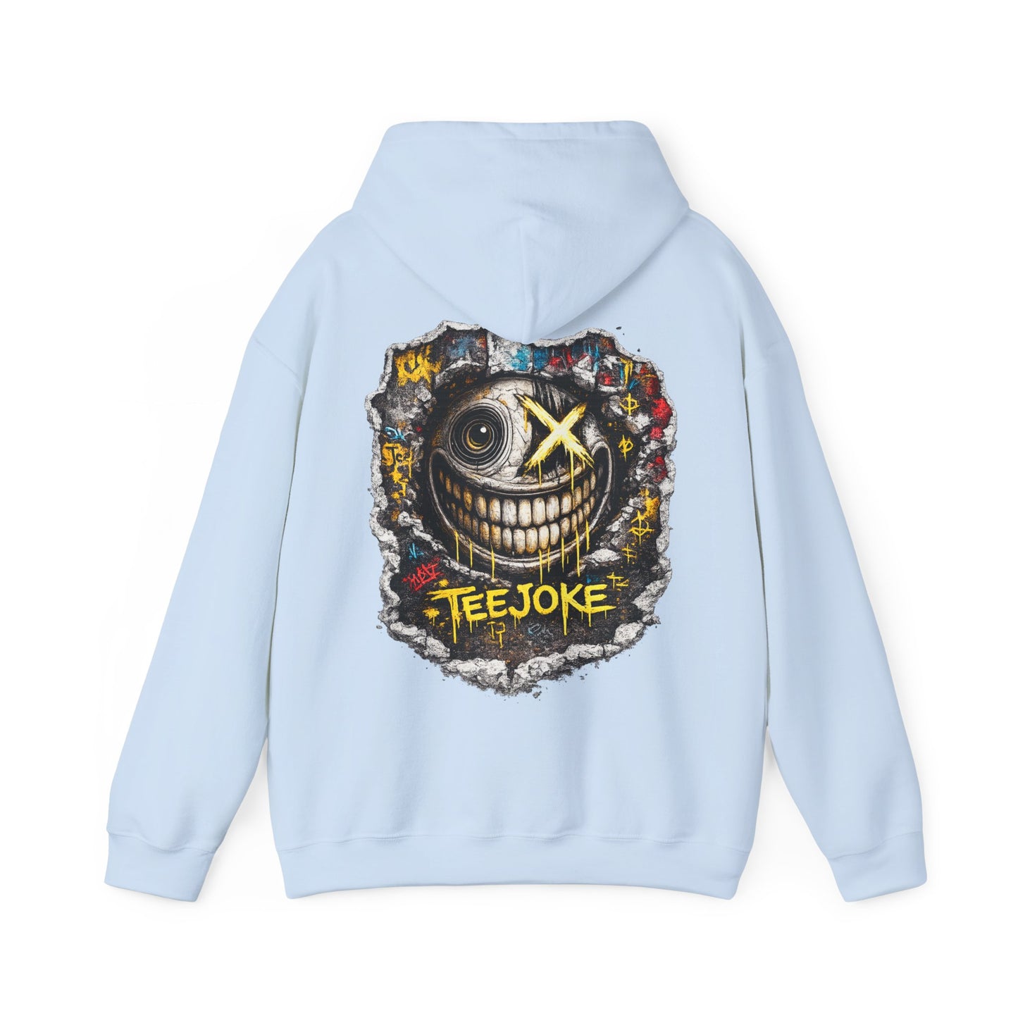 Sudadera TeeJoke “Broken Smile” – Street Art Chaos Hoodie