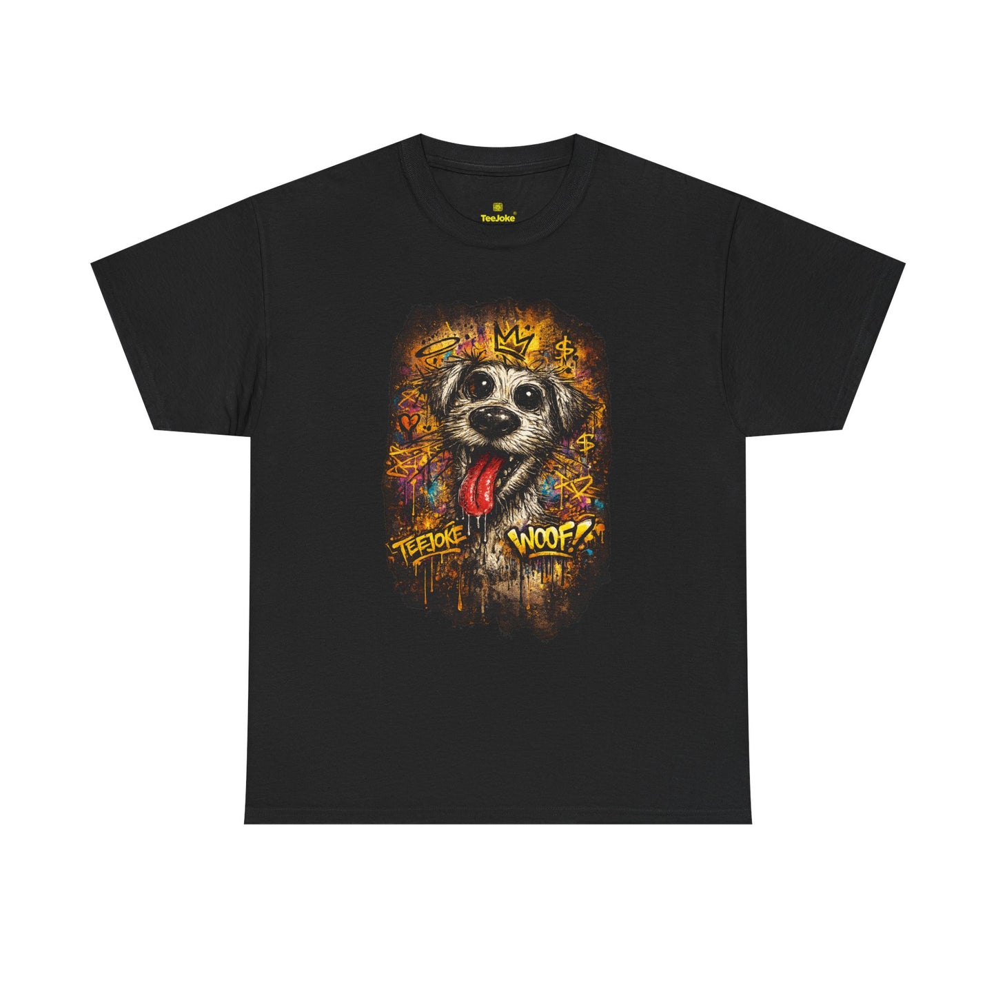 Camiseta TeeJoke® – Street Art Chaos Dog