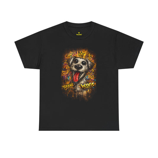 Camiseta TeeJoke® – Street Art Chaos Dog