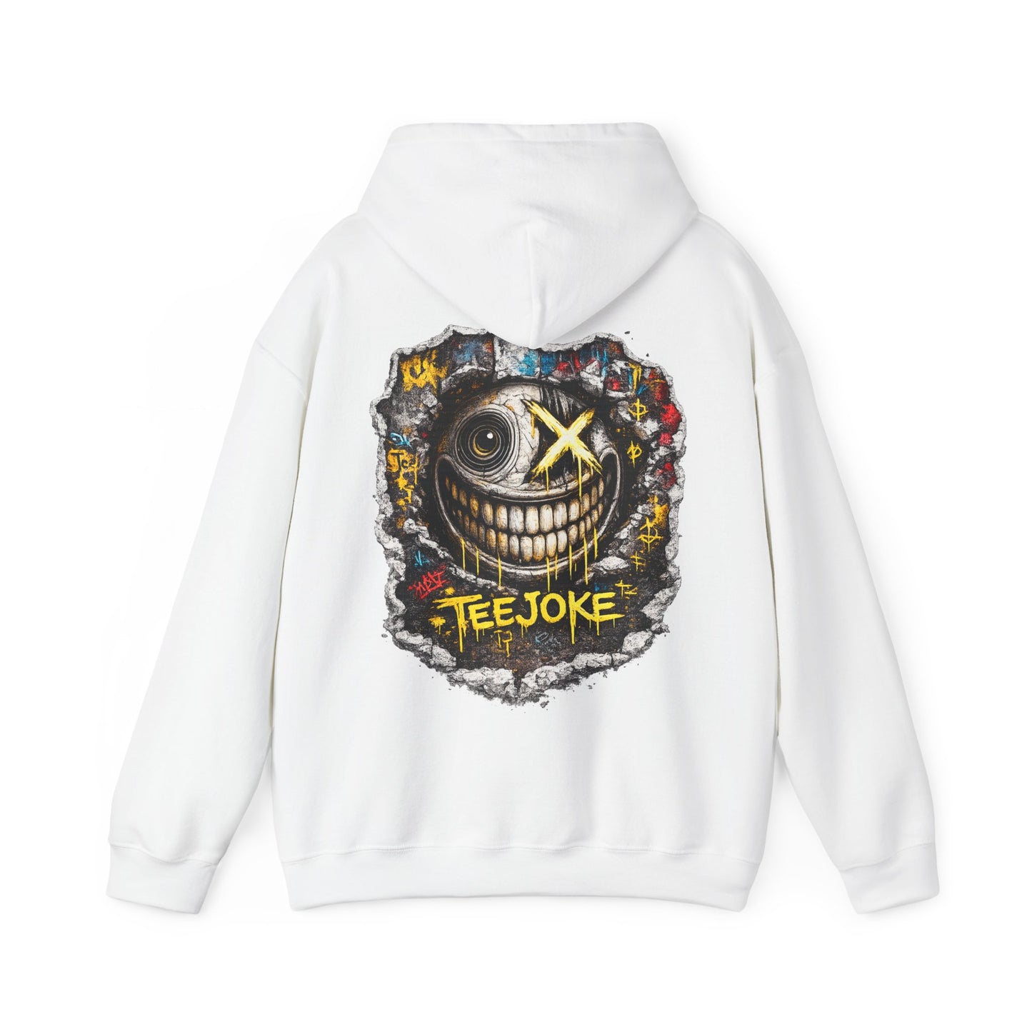 Sudadera TeeJoke “Broken Smile” – Street Art Chaos Hoodie