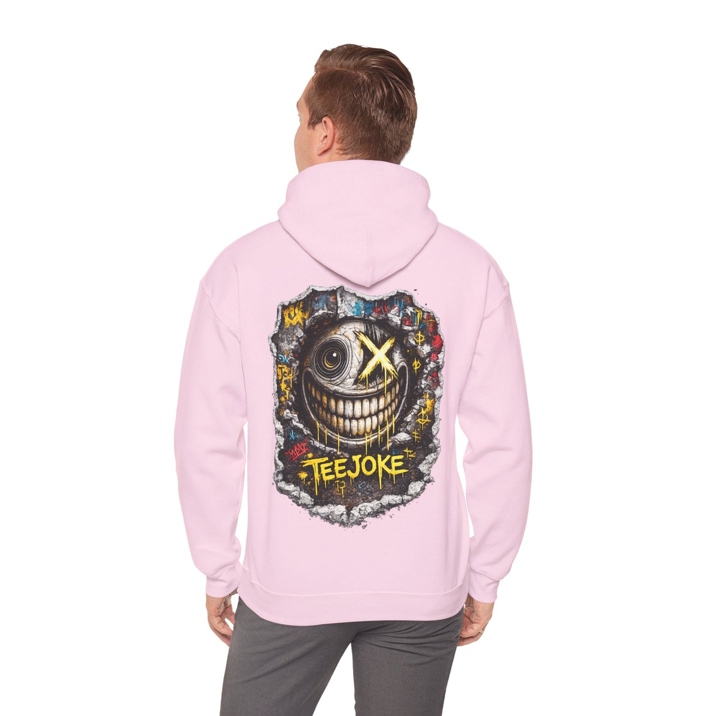 Sudadera TeeJoke “Broken Smile” – Street Art Chaos Hoodie