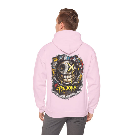 Sudadera TeeJoke “Broken Smile” – Street Art Chaos Hoodie