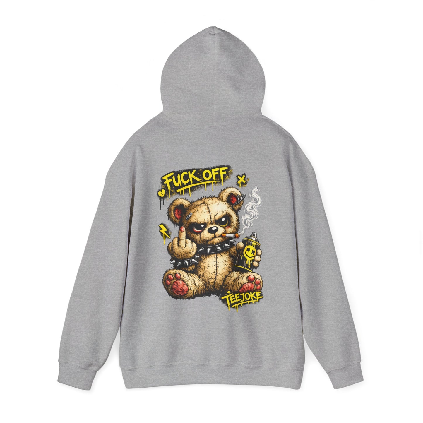 Sudadera TeeJoke “Fuck Off Teddy” – Street Rebel Hoodie