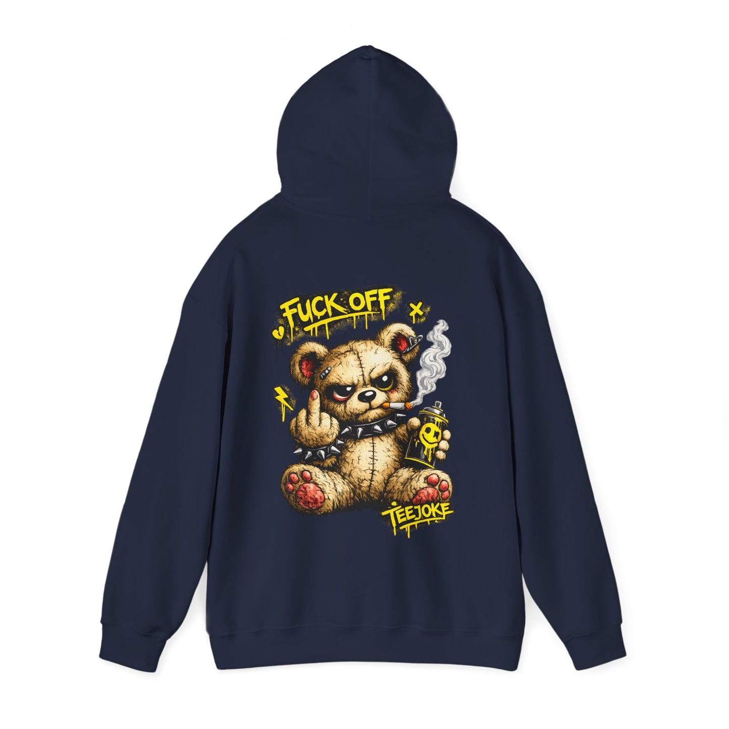 Sudadera TeeJoke “Fuck Off Teddy” – Street Rebel Hoodie