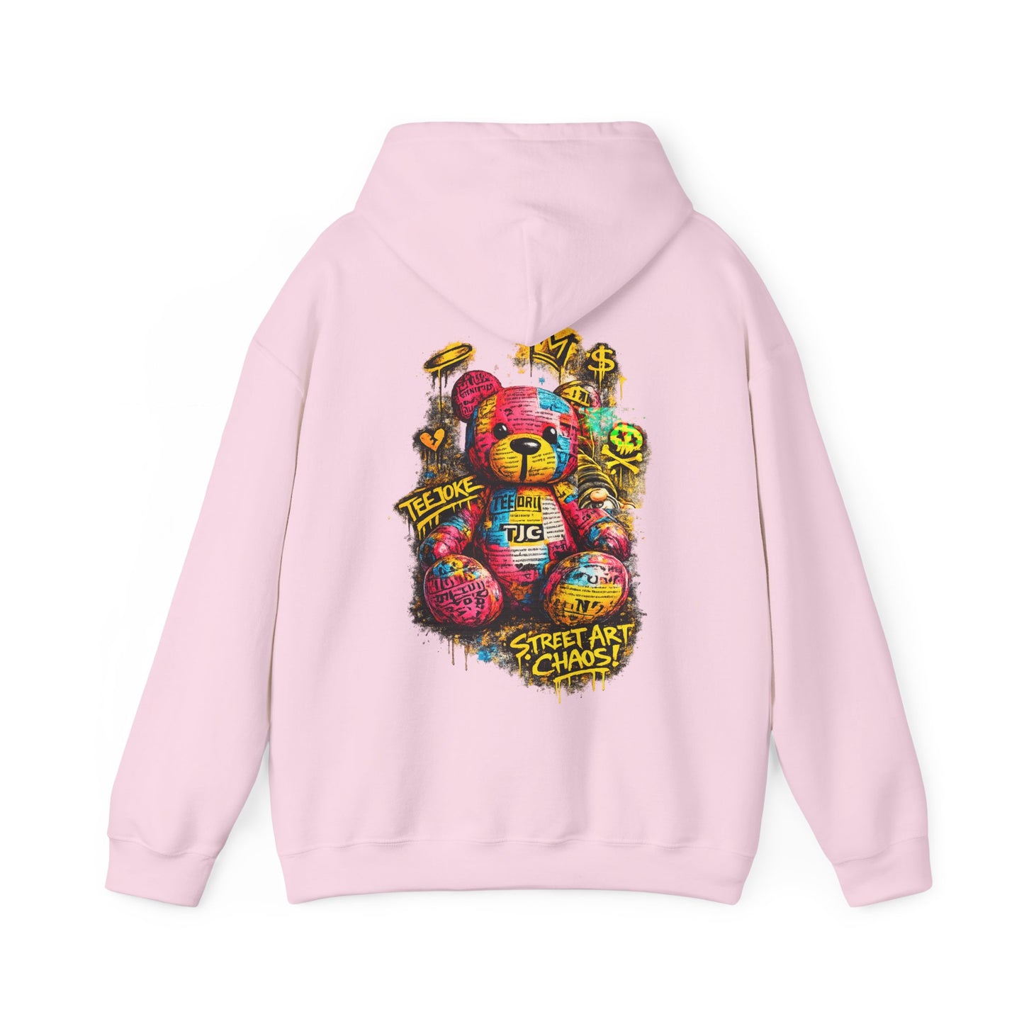 Street Art Teddy Hoodie — Colorful Graffiti Bear Sweatshirt