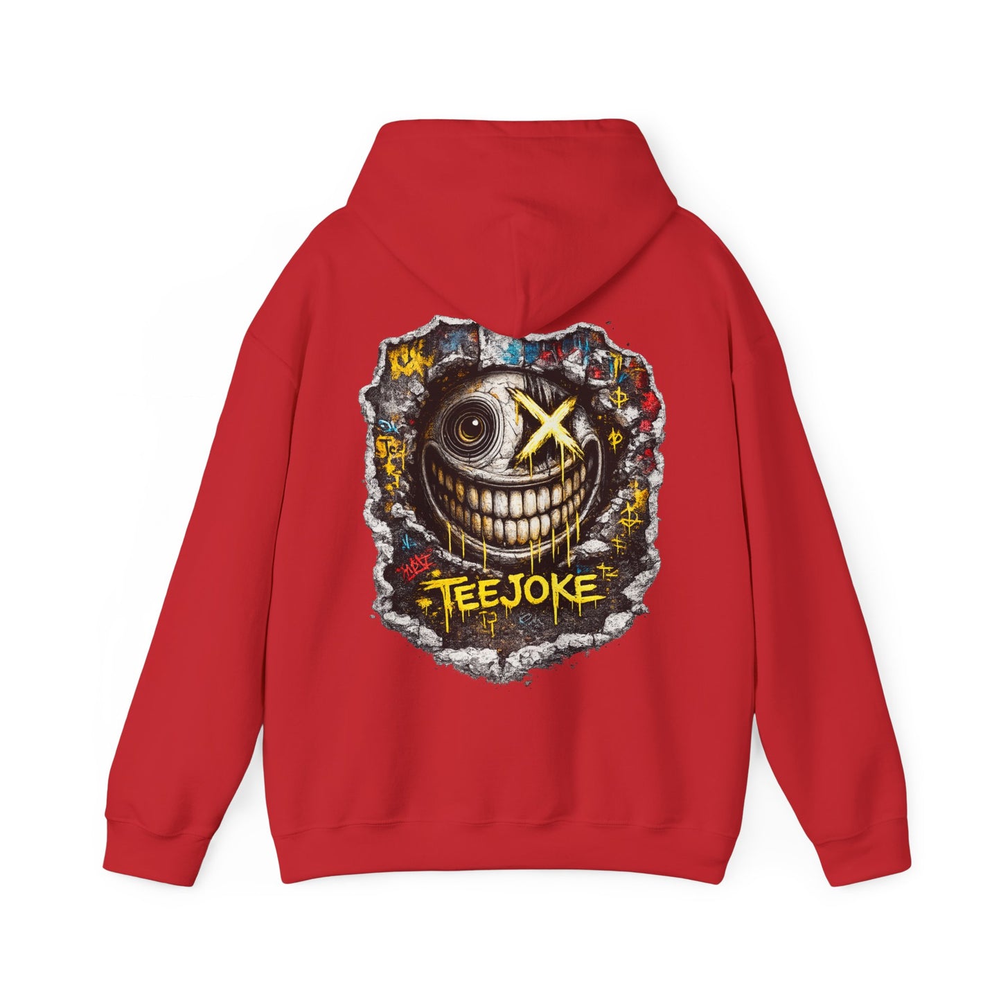Sudadera TeeJoke “Broken Smile” – Street Art Chaos Hoodie
