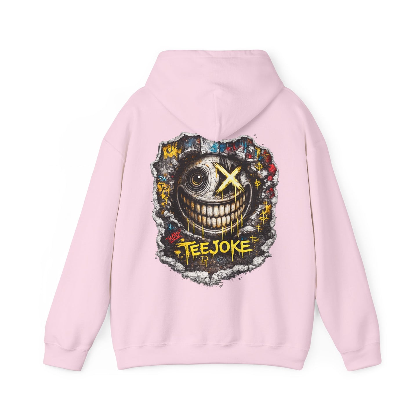 Sudadera TeeJoke “Broken Smile” – Street Art Chaos Hoodie