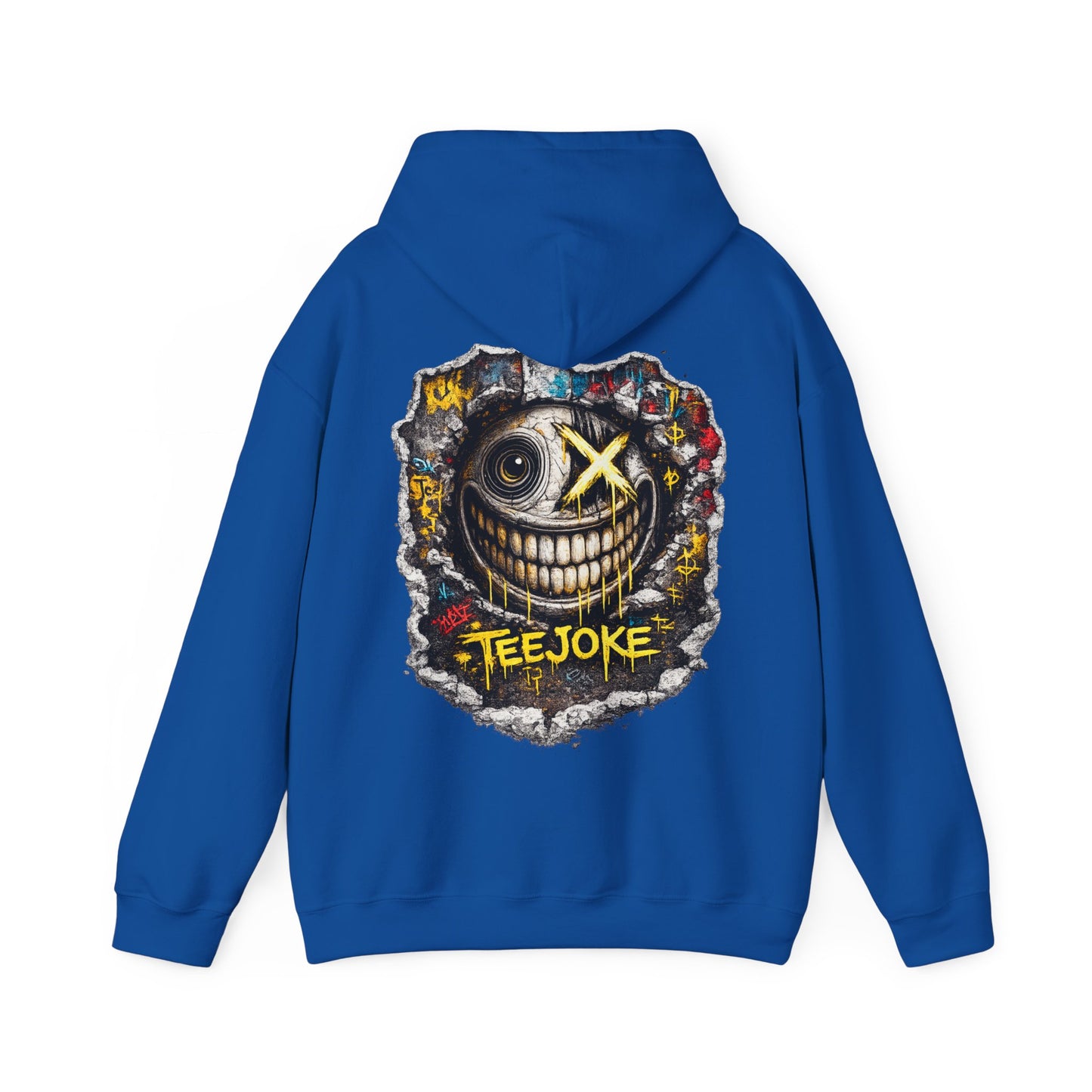 Sudadera TeeJoke “Broken Smile” – Street Art Chaos Hoodie