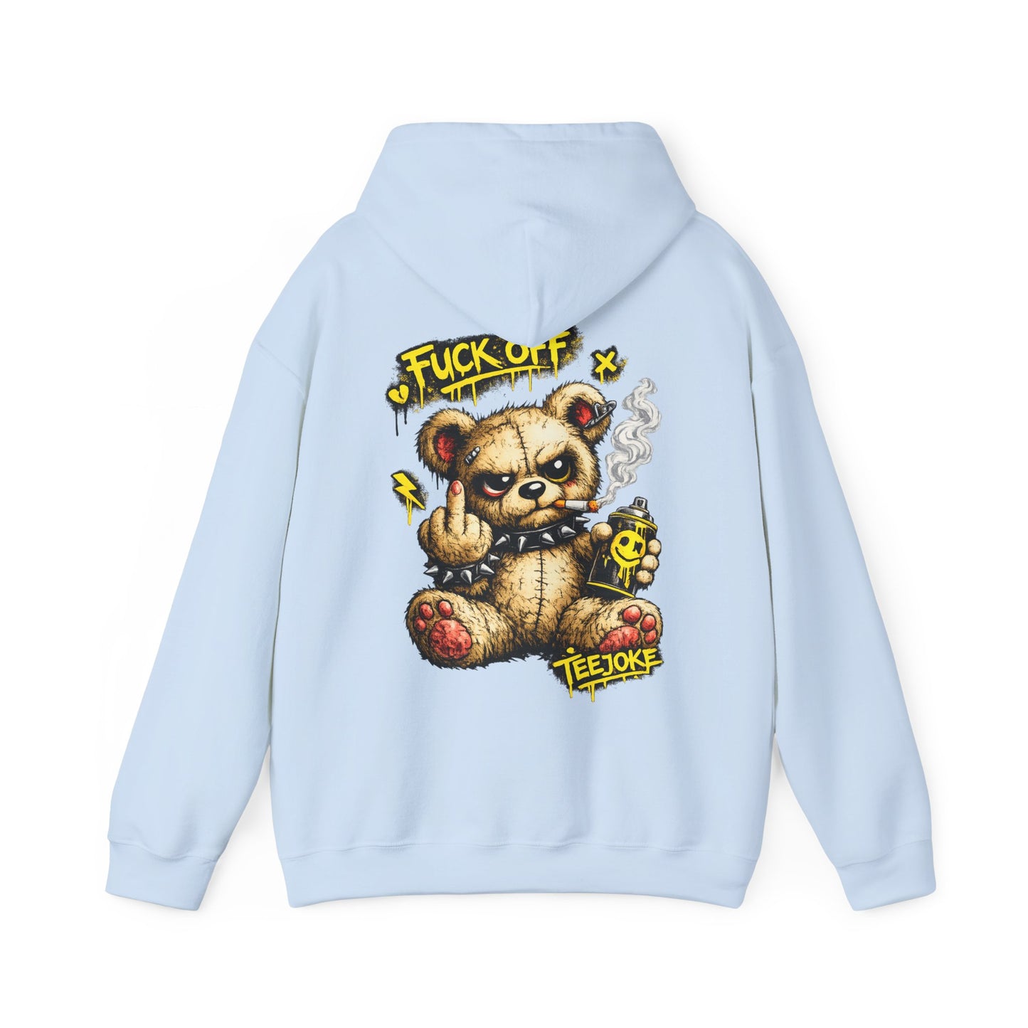 Sudadera TeeJoke “Fuck Off Teddy” – Street Rebel Hoodie